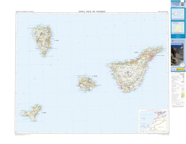 Carte routière provinciale - Santa Cruz de Tenerife (Tenerife, îles Canaries), n° 38 | CNIG carte pliée CNIG 