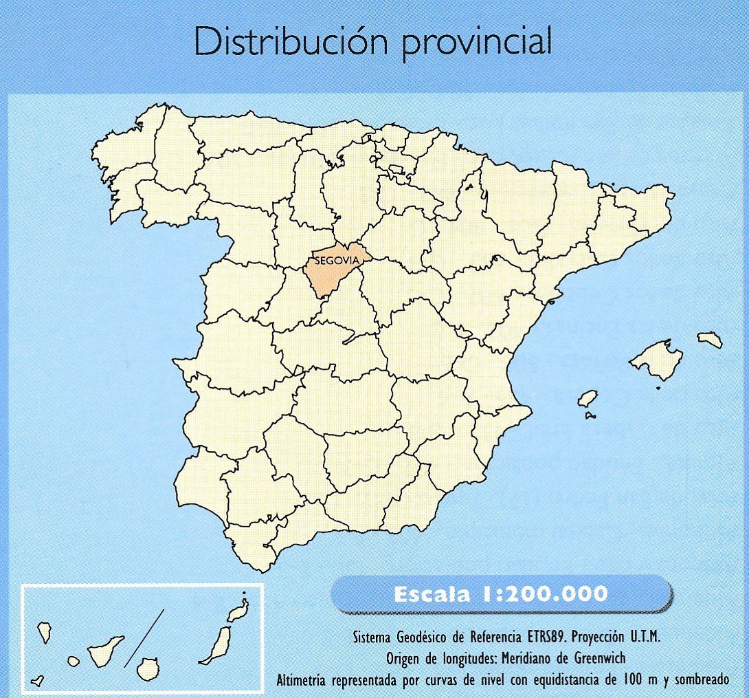 Carte routière provinciale n° 39 - Segovie (Espagne) | CNIG carte routière CNIG