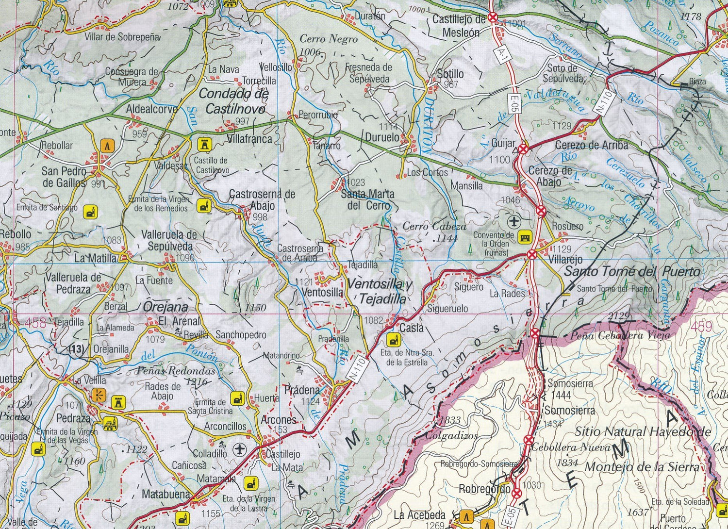 Carte routière provinciale n° 39 - Segovie (Espagne) | CNIG carte routière CNIG
