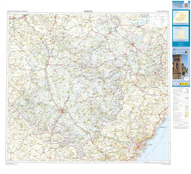 Carte routière provinciale - Teruel (Aragon, Espagne), n° 43 | CNIG carte pliée CNIG 