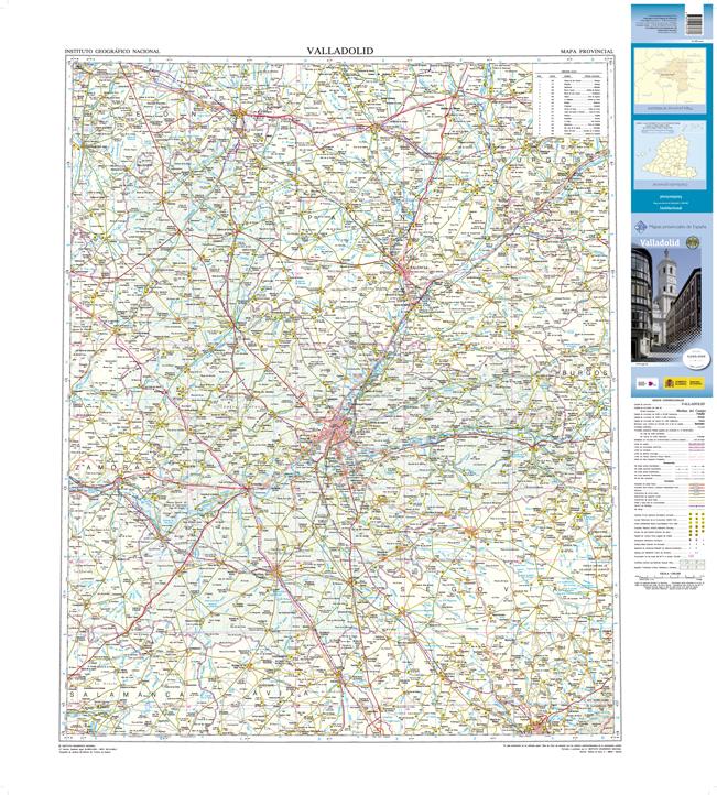 Carte routière provinciale n° 46 - Valladolid (Castille-et-Leon, Espagne) | CNIG carte routière CNIG Default Title