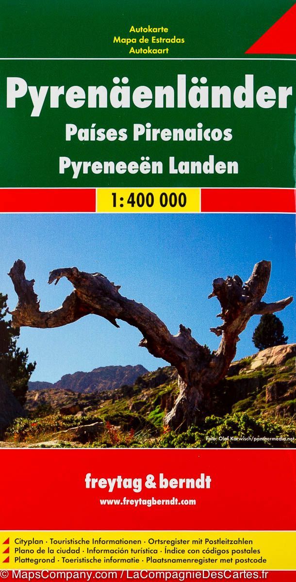 Carte routière - Pyrénées (France, Espagne, Andorre) | Freytag & Berndt carte pliée Freytag & Berndt 