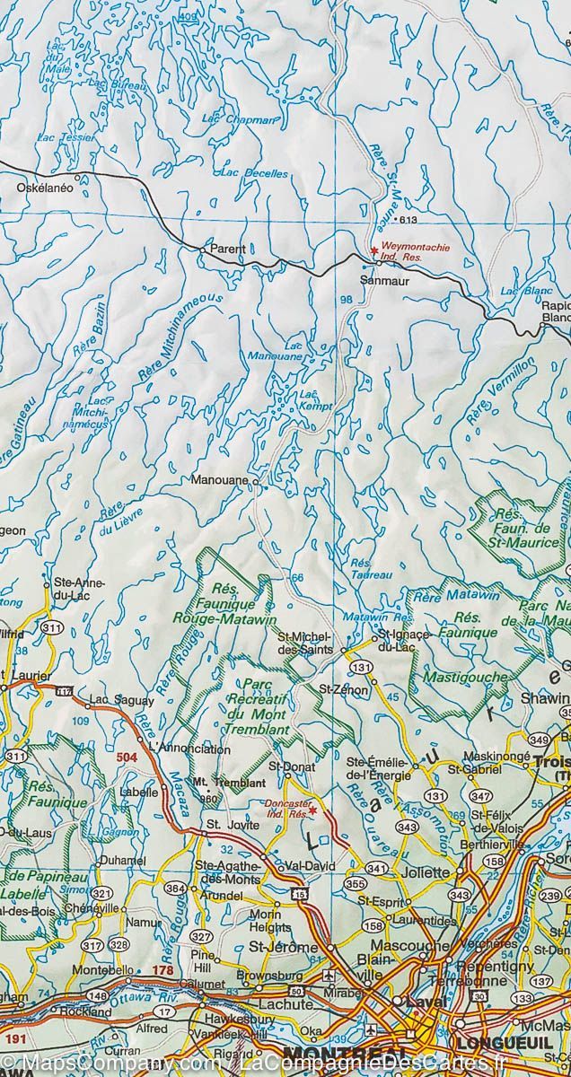 Carte routière - Québec | IGN carte pliée IGN 