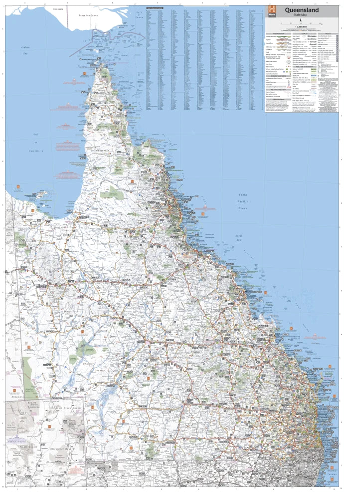 Carte routière - Queensland (Australie) | Hema Maps carte pliée Hema Maps 