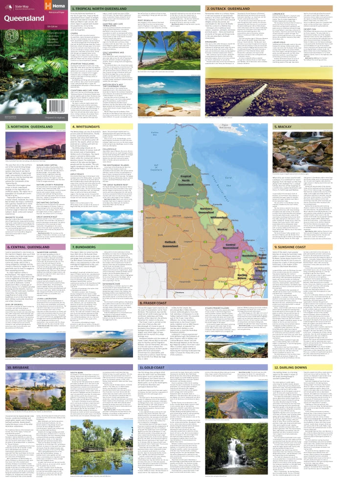 Carte routière - Queensland (Australie) | Hema Maps carte pliée Hema Maps 