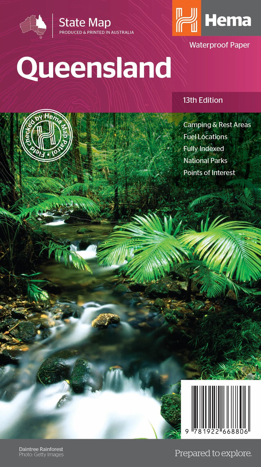 Carte routière - Queensland (Australie) | Hema Maps carte pliée Hema Maps 