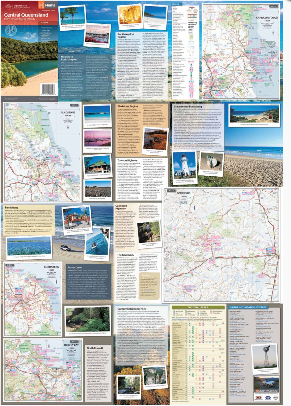 Carte routière - Queensland Central (Australie) | Hema Maps carte routière Hema Maps