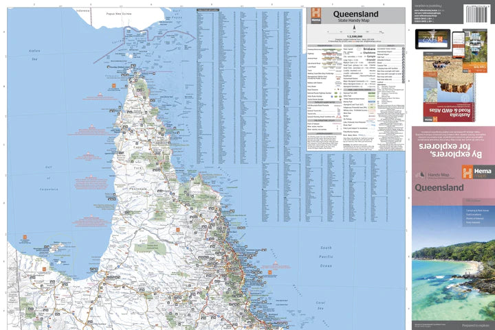 Carte routière - Queensland | Hema Maps - Handy map carte pliée Hema Maps 