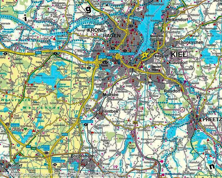 Carte routière - Région entre Mer du Nord &amp; Mer Baltique (Allemagne) | Freytag &amp; Berndt - La Compagnie des Cartes