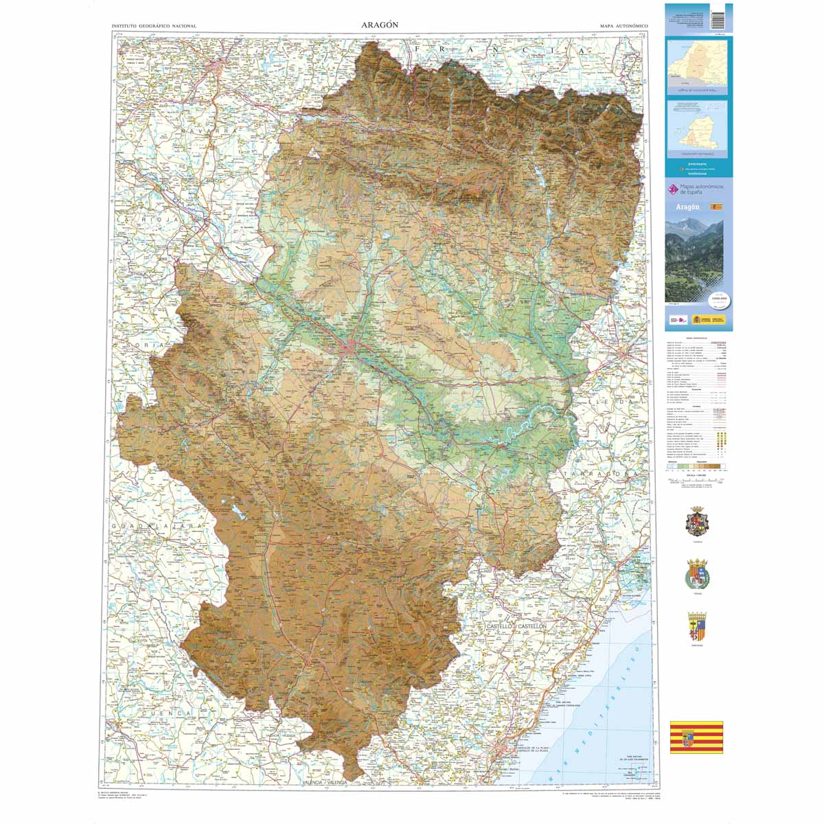 Carte routière régionale n° 02 - Aragon | CNIG carte routière CNIG