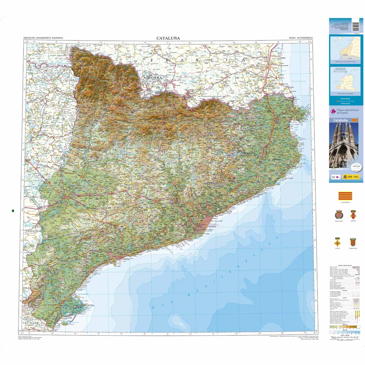 Carte routière régionale n° 07 - Catalogne | CNIG carte routière CNIG