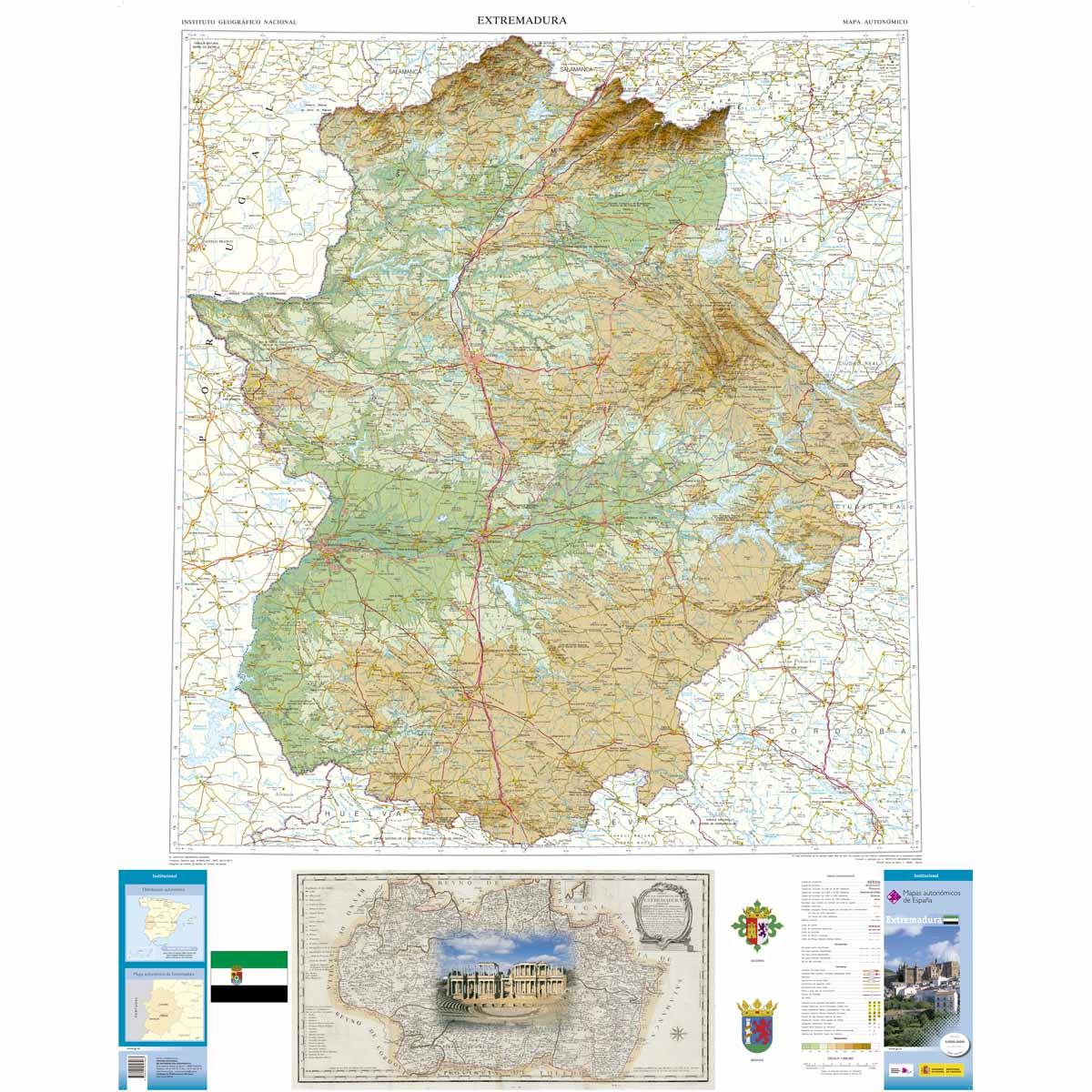 Carte routière régionale n° 09 - Extremadura | CNIG carte routière CNIG
