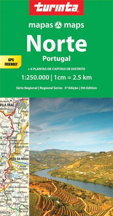 Carte routière régionale n° 1 - Portugal Nord | Turinta carte pliée Turinta 
