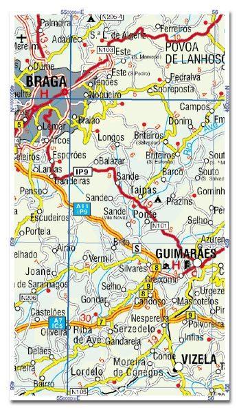 Carte routière régionale n° 1 - Portugal Nord | Turinta carte pliée Turinta 