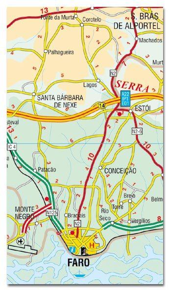 Carte routière régionale n° 5 - Algarve (Portugal Sud) | Turinta carte routière Turinta