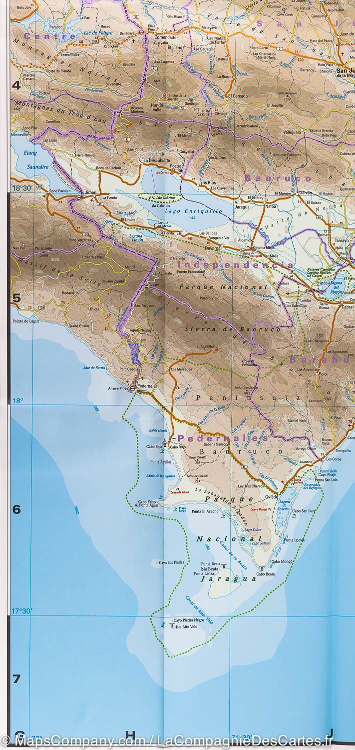 Carte de la République Dominicaine &amp; Haiti | Reise Know How - La Compagnie des Cartes