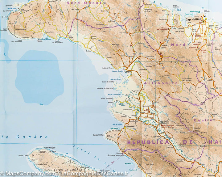 Carte de la République Dominicaine &amp; Haiti | Reise Know How - La Compagnie des Cartes