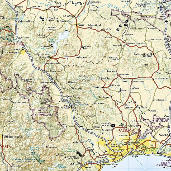 Carte routière - République Dominicaine | National Geographic carte pliée National Geographic 