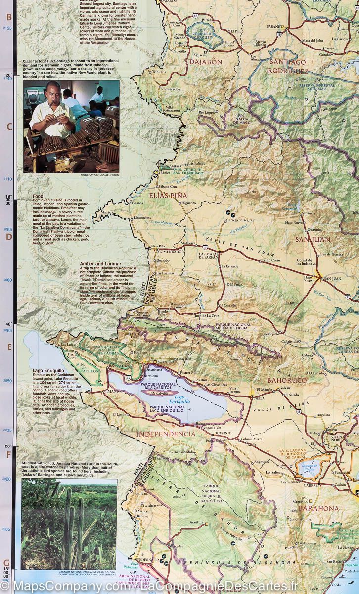 Carte routière de la République Dominicaine | National Geographic - La Compagnie des Cartes