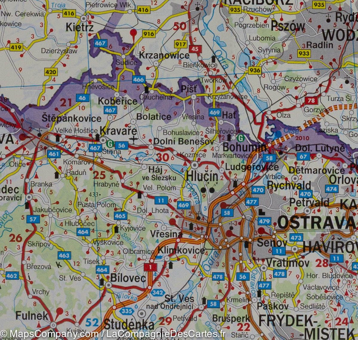 Carte routière - République Tchèque au 1/400,000 | Freytag & Berndt carte routière Freytag & Berndt