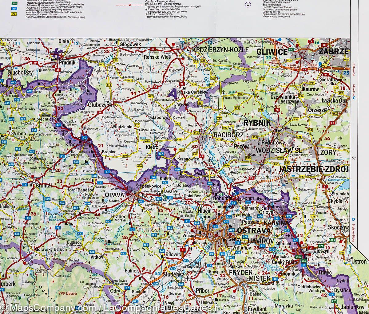 Carte routière - République Tchèque & Slovaquie | Freytag & Berndt carte routière Freytag & Berndt