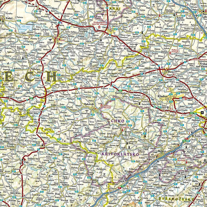 Carte routière - République Tchèque | National Geographic carte pliée National Geographic 