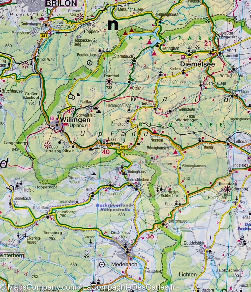 Carte routière - Rhénanie du nord & Westphalie (Allemagne) | Freytag & Berndt carte routière Freytag & Berndt