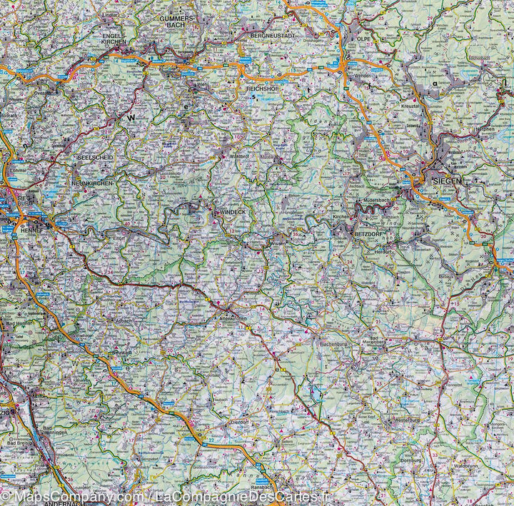 Carte routière - Rhénanie-Palatinat & Sarre (Allemagne) | Freytag & Berndt carte pliée Freytag & Berndt 