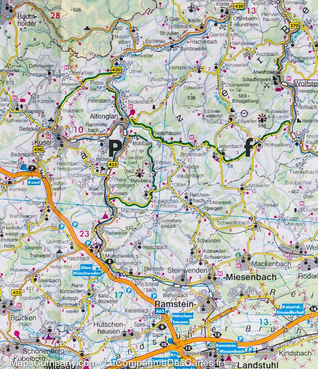 Carte routière - Rhénanie-Palatinat & Sarre (Allemagne) | Freytag & Berndt carte pliée Freytag & Berndt 