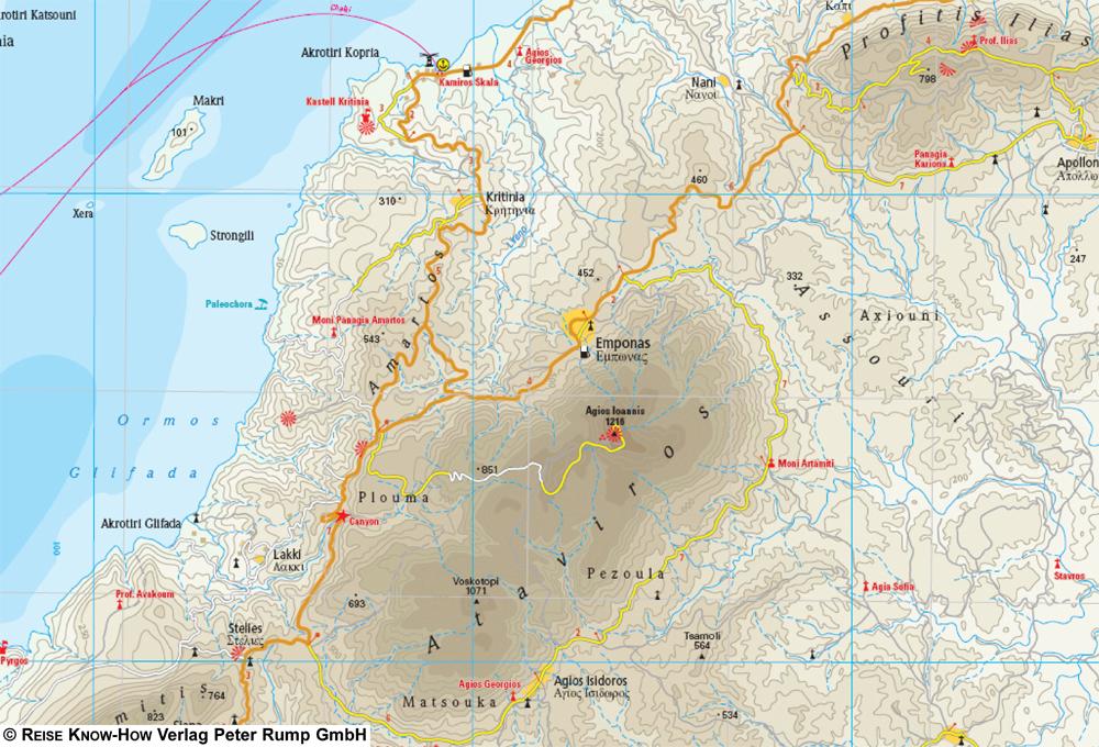 Carte routière - Rhodes | Reise Know How carte pliée Reise Know-How 