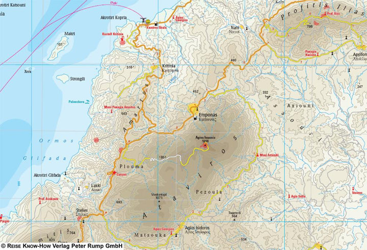 Carte routière - Rhodes | Reise Know How carte pliée Reise Know-How 