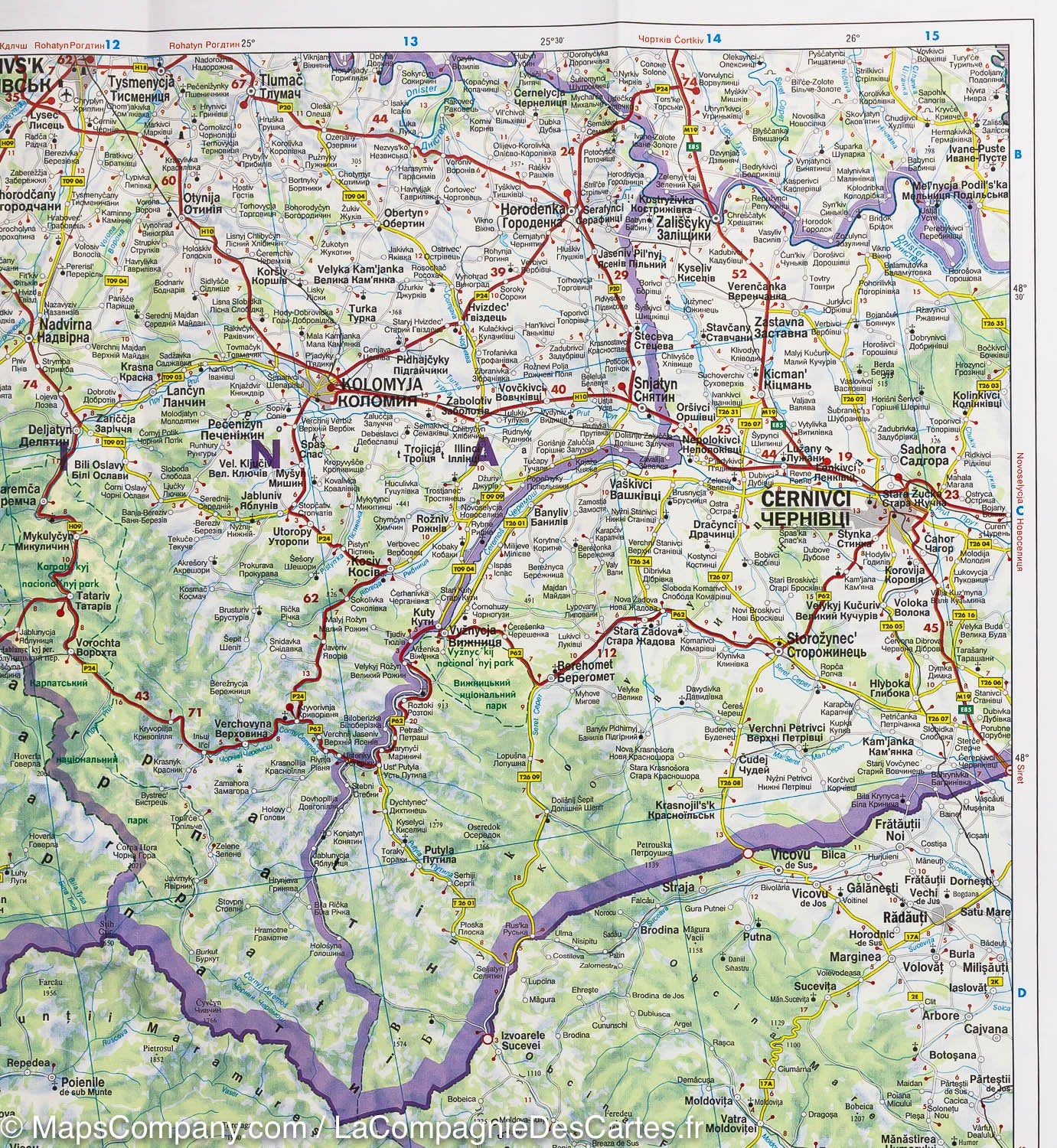 Carte routière - Roumanie & Moldavie - 1/500 000 | Freytag & Berndt carte routière Freytag & Berndt