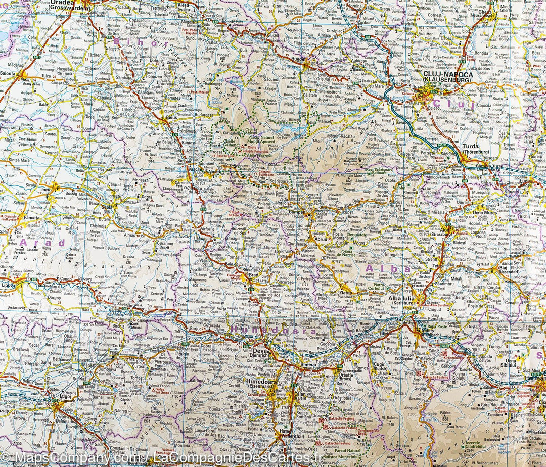 Carte routière de la Roumanie &amp; Moldavie | Reise Know How - La Compagnie des Cartes