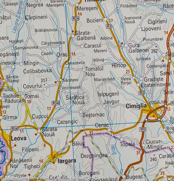 Carte routière de la Roumanie &amp; Moldavie | Reise Know How - La Compagnie des Cartes