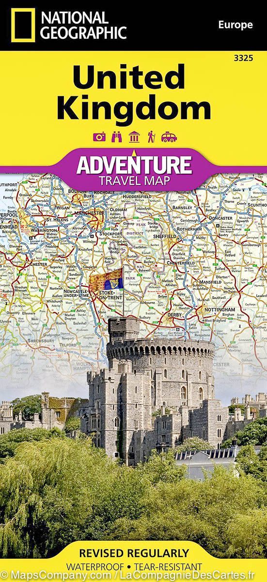 Carte routière - Royaume Uni | National Geographic carte pliée National Geographic 