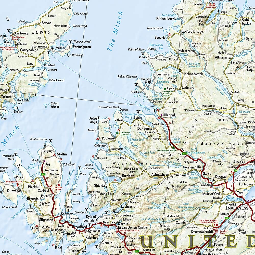 Carte routière - Royaume Uni | National Geographic carte pliée National Geographic 