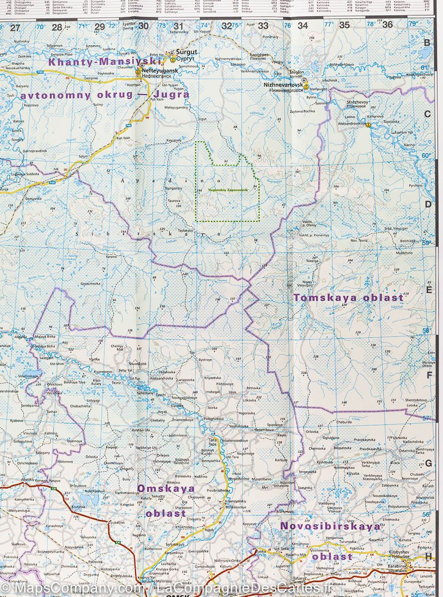 Carte routière de la Russie (de l&rsquo;Oural au lac Baikal) | Reise Know How - La Compagnie des Cartes