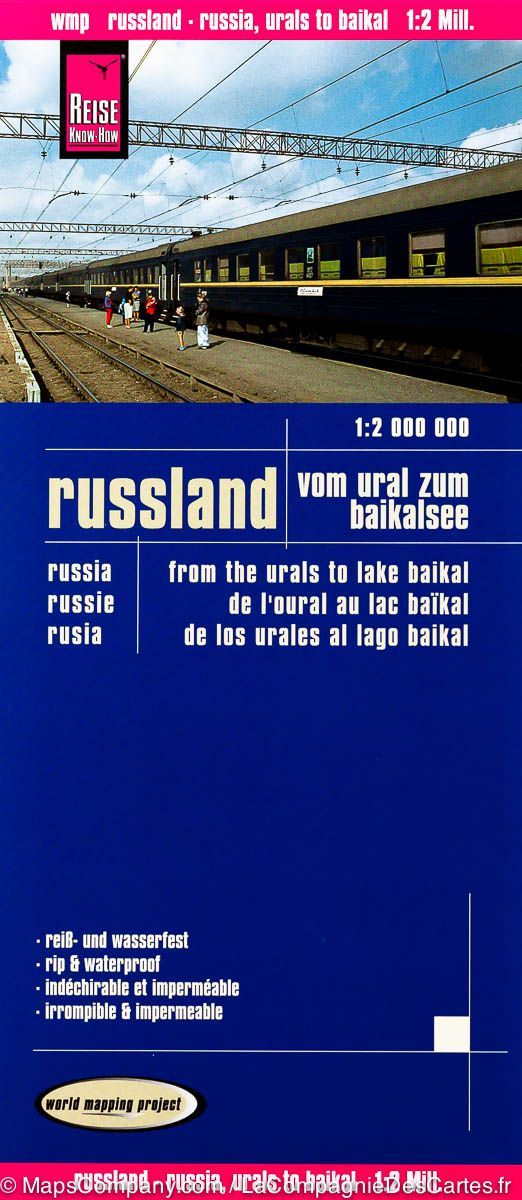 Carte routière de la Russie (de l&rsquo;Oural au lac Baikal) | Reise Know How - La Compagnie des Cartes