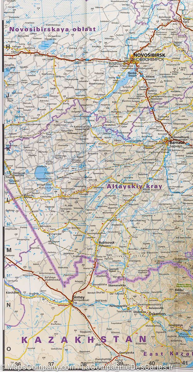 Carte routière de la Russie (de l&rsquo;Oural au lac Baikal) | Reise Know How - La Compagnie des Cartes