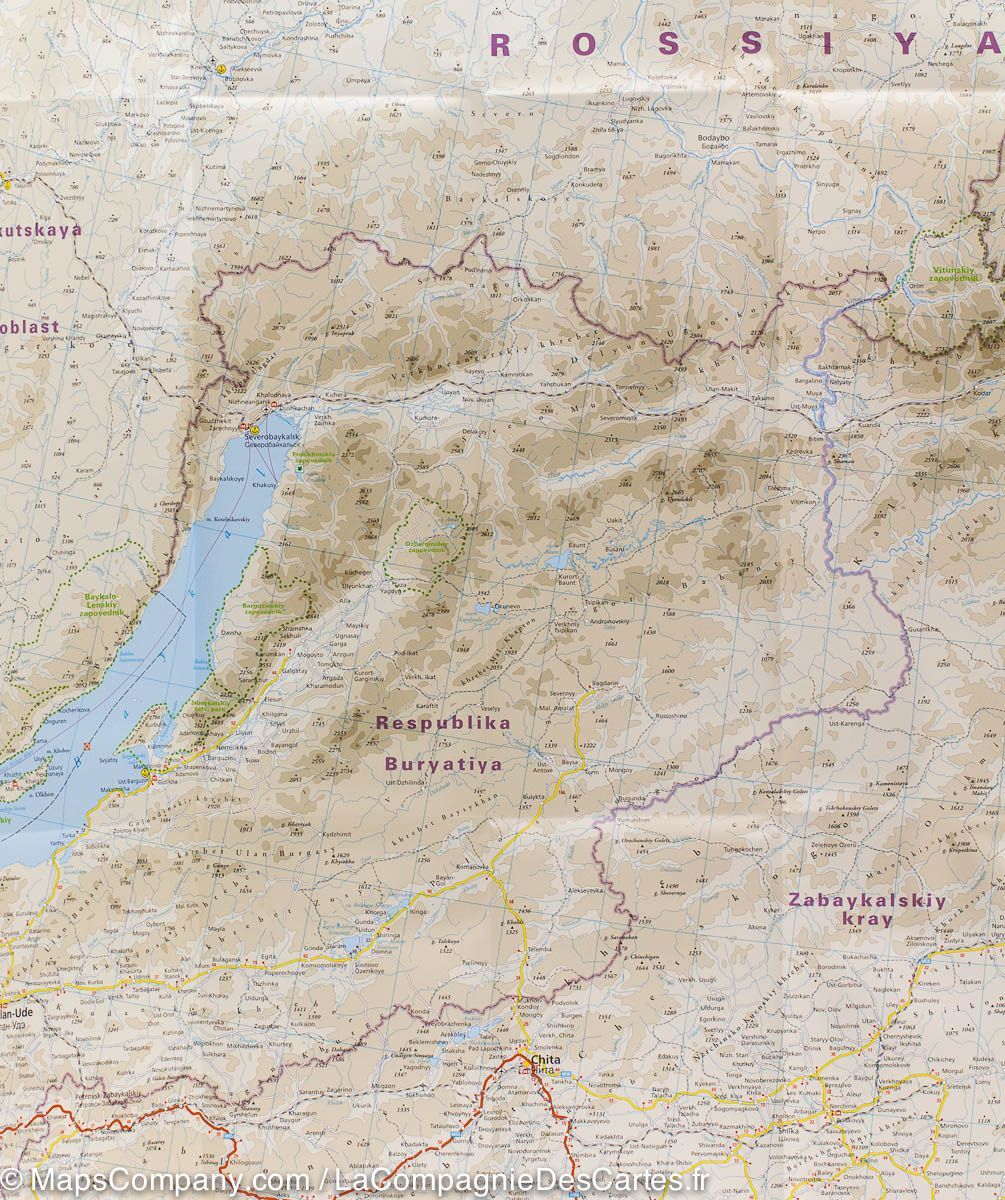 Carte routière de l'est de la Russie (du lac Baïkal à Vladivostok) | Reise Know How - La Compagnie des Cartes
