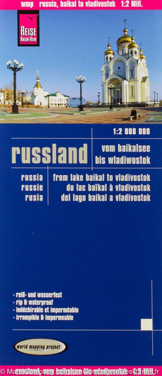 Carte routière - Russie Est (du lac Baïkal à Vladivostok) | Reise Know How carte routière Reise Know-How