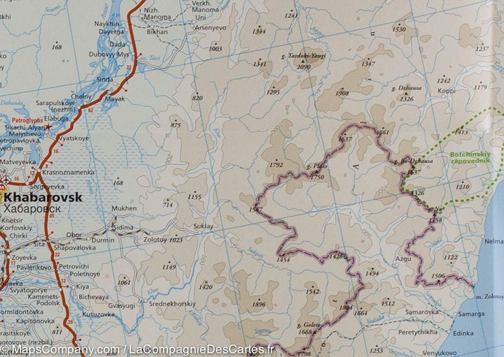 Carte routière de l'est de la Russie (du lac Baïkal à Vladivostok) | Reise Know How - La Compagnie des Cartes