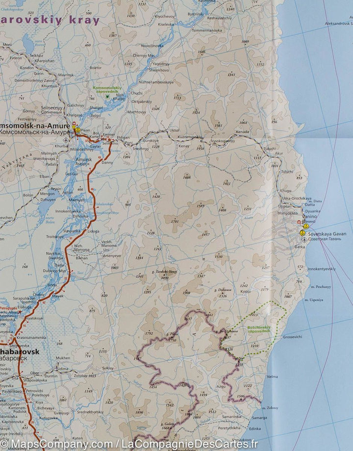 Carte routière de l'est de la Russie (du lac Baïkal à Vladivostok) | Reise Know How - La Compagnie des Cartes
