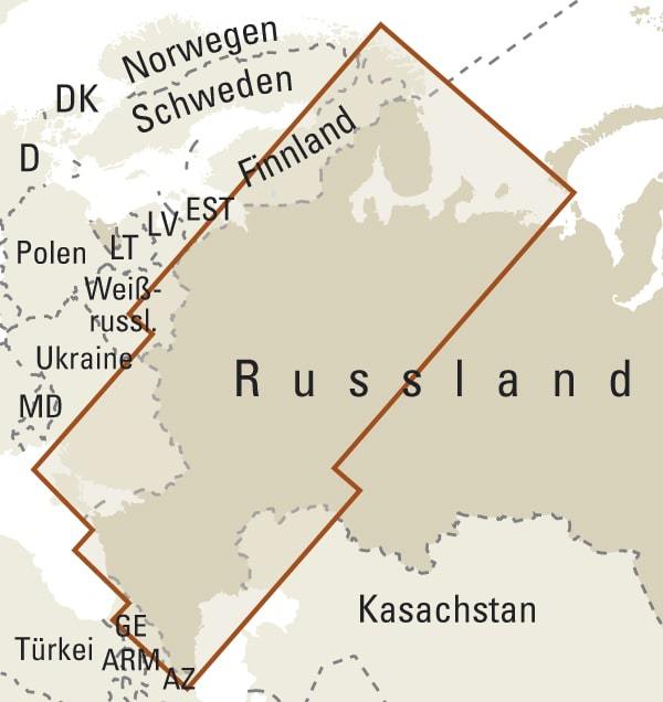 Carte routière de l'ouest de la Russie | Reise Know How - La Compagnie des Cartes