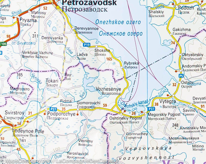 Carte routière de l'ouest de la Russie | Reise Know How - La Compagnie des Cartes