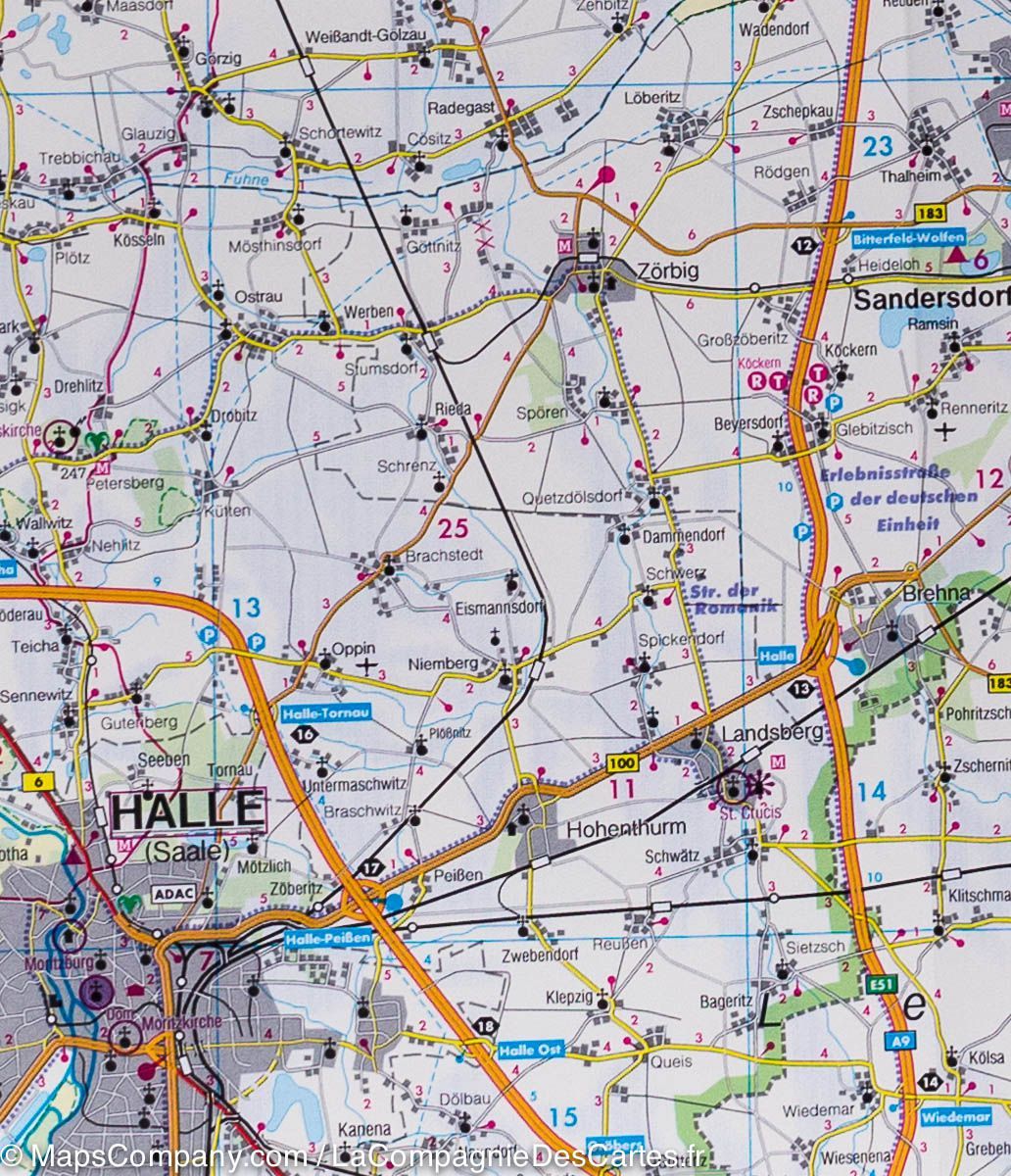 Carte routière - Saxe Anhalt (Allemagne) | Freytag & Berndt carte pliée Freytag & Berndt 