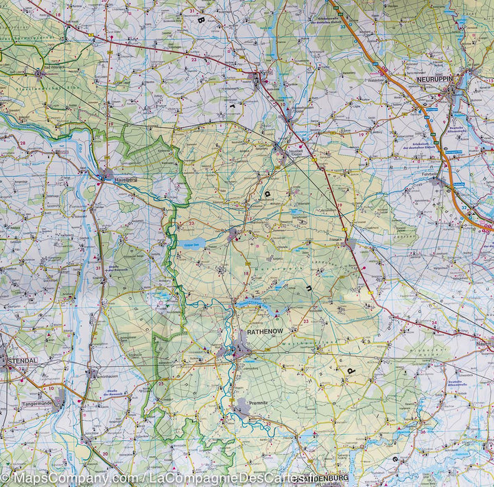 Carte routière - Saxe Anhalt (Allemagne) | Freytag & Berndt carte pliée Freytag & Berndt 