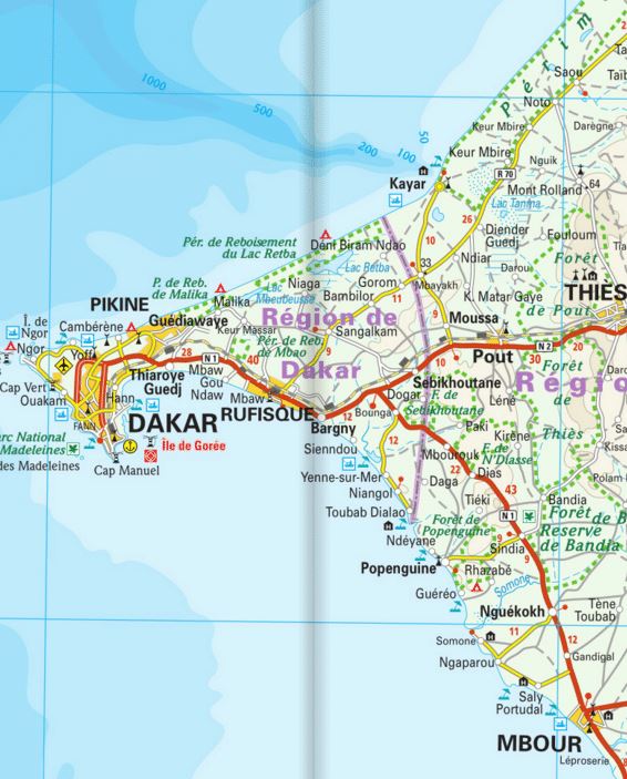 Carte routière - Sénégal & Gambie | Reise Know How carte routière Reise Know-How