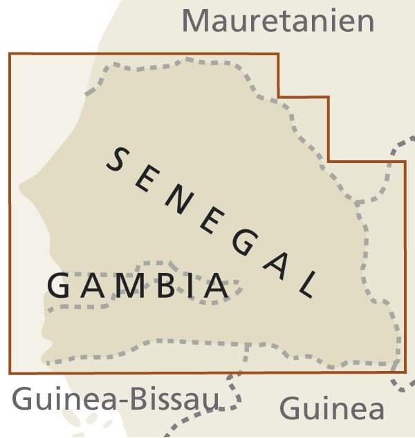 Carte routière - Sénégal & Gambie | Reise Know How carte routière Reise Know-How