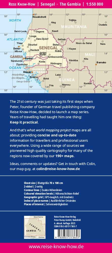 Carte routière - Sénégal & Gambie | Reise Know How carte pliée Reise Know-How 
